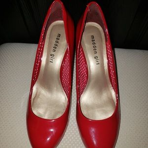 Gorgeous, Red Madden Girl Heels - 8 1/2